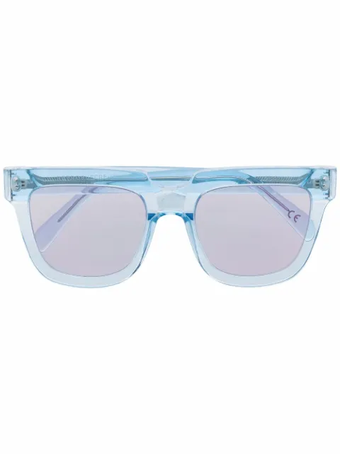 Retrosuperfuture transparent-effect oversize-frame sunglasses Blue MODO