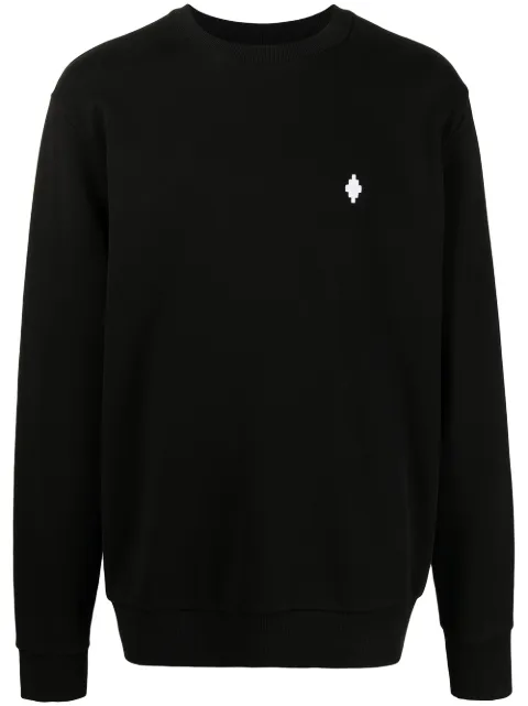 COUNTY OF MILAN logo-print cotton sweatshirt Black CMBA009C99FLE0021001