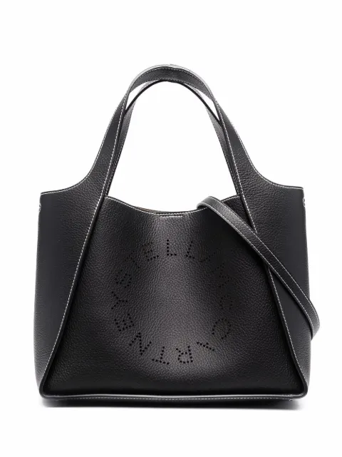 Stella McCartney logo grainy alter mat crossbody bag Black 513860WP0057