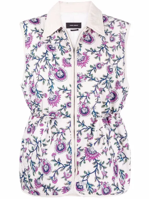 ISABEL MARANT floral-print gilet Neutrals VE177022P013I