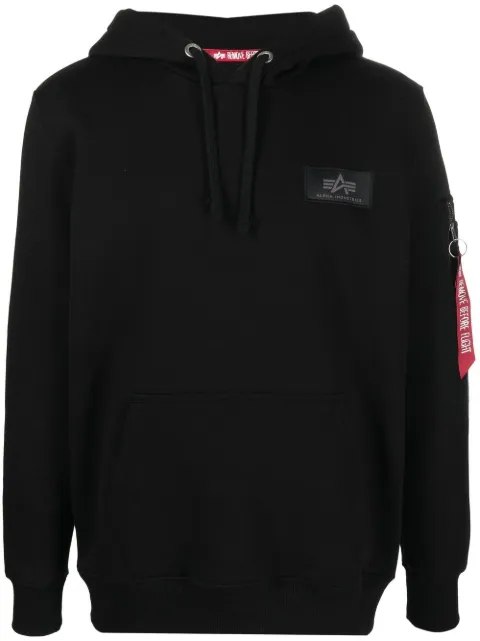 Alpha Industries logo-print hoodie Black 178318