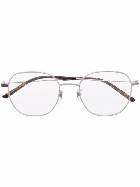 Gucci Eyewear GG1125O round-frame glasses Silver GG1125OA003