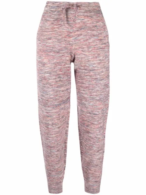 MARANT ÉTOILE space dye-print tapered-leg track pants Pink PA198922P062E