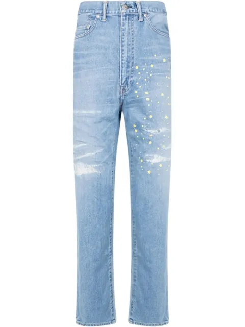A BATHING APE® x Kid Cudi Damaged Denim straight-leg jeans Blue 83122106