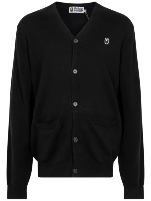 A BATHING APE® x Kid Cudi embroidered-logo cardigan Black 83122107
