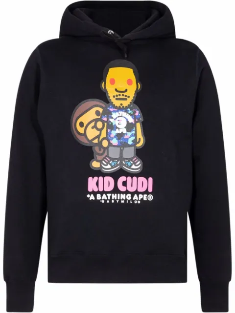 A BATHING APE® x Kid Cudi Baby Milo pullover hoodie Black 83122119