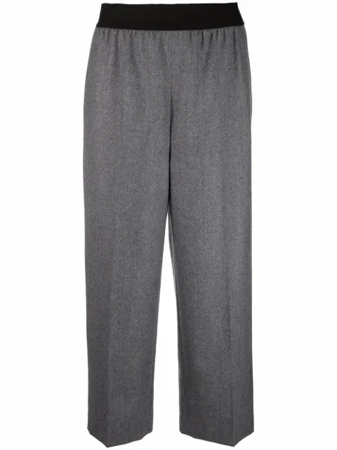 Stella McCartney cropped flannel trousers Grey 640022SNB53