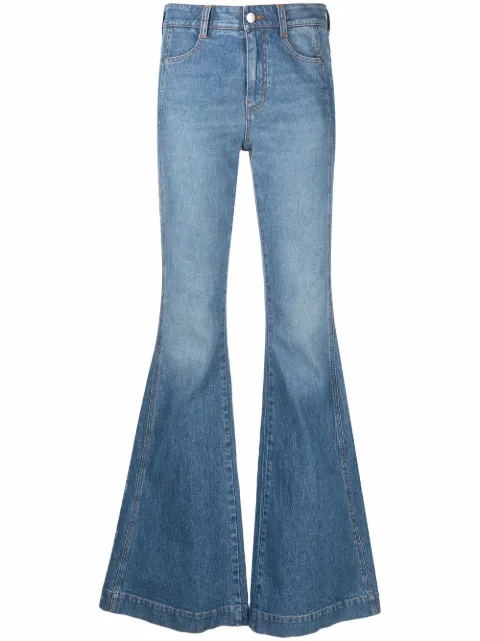 Stella McCartney Salt & Pepper Logo '70s flare-cut jeans Blue 6D00553SOH86