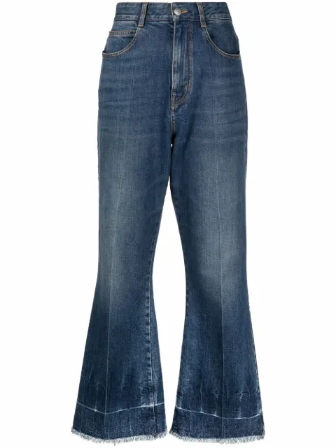 Stella McCartney The '90s cropped flared jeans Blue 6D00313SOH91