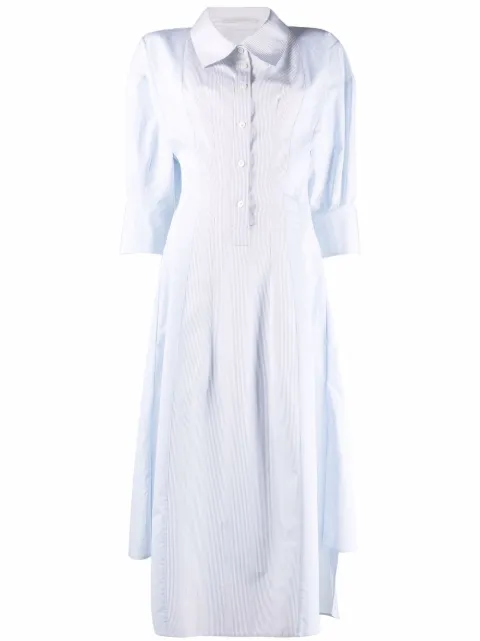 Stella McCartney box-pleat fitted shirt dress Blue 6A00493AR100