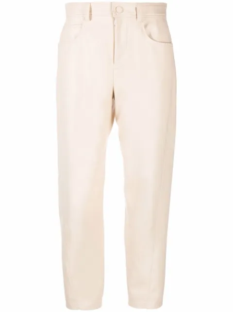 Stella McCartney straight leg faux leather trousers Neutrals 640028SJB14