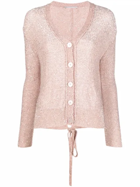 Stella McCartney sequinned V-neck cardigan Pink 6K01413S2342