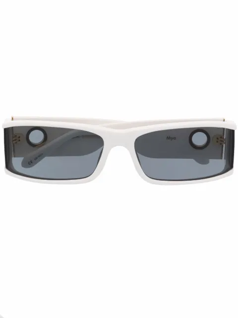Linda Farrow Mya rectangle-frame sunglasses White LFL1274MYA