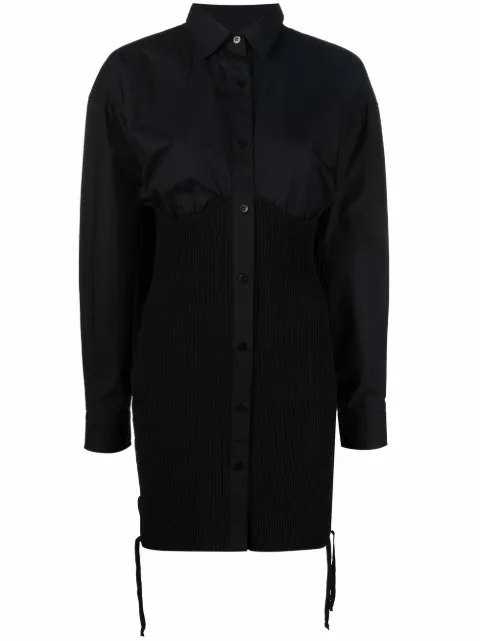 ANDREĀDAMO structured shirt dress Black ADDR0725847300