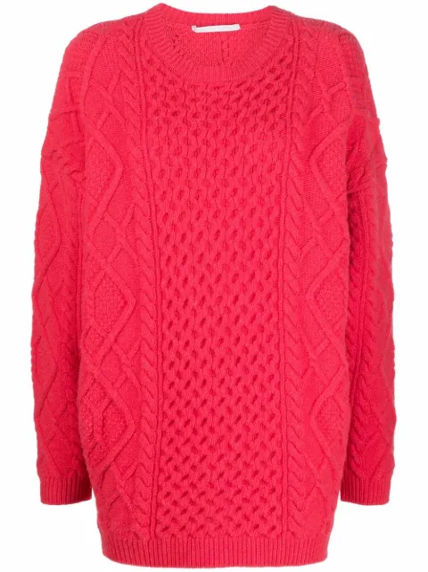 Stella McCartney Aran crew neck jumper Pink 6K01553S2344