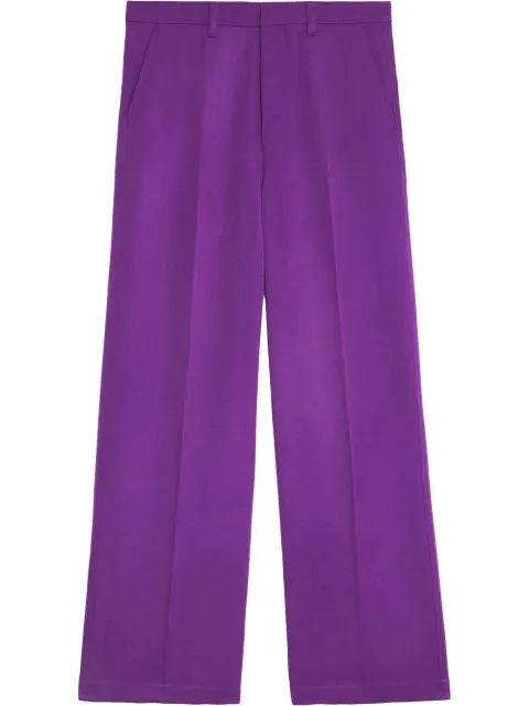 AMI Paris wide-leg tailored trousers Purple UTR403286
