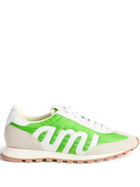 AMI Paris logo-patch panelled low-top sneakers White USN423951