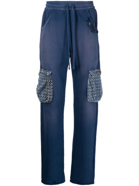 Alchemist distressed-finish sweatpants Blue ALDRSS22MJPA2A