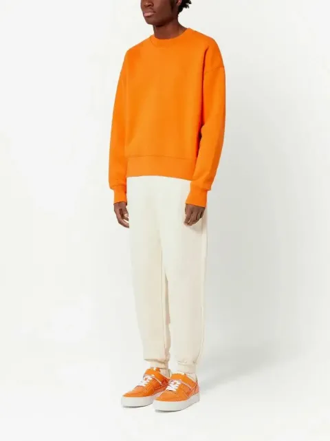 AMI Paris Ami de Coeur embroidered sweatshirt Orange USW012740H22