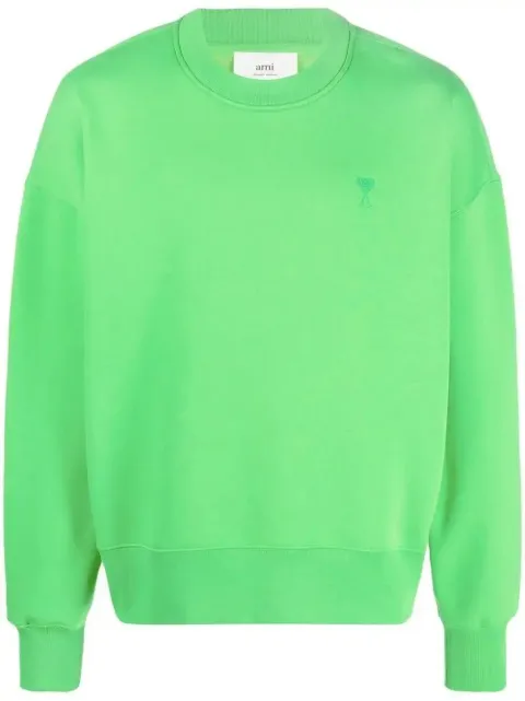 AMI Paris Ami de Coeur embroidered sweatshirt Green USW012740H22