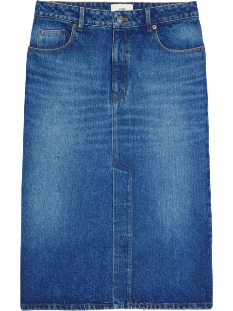 AMI Paris mid-length denim skirt FSK204601