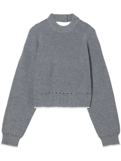 Proenza Schouler White Label Cashfeel cut-out detail jumper Grey WL2247833KW124