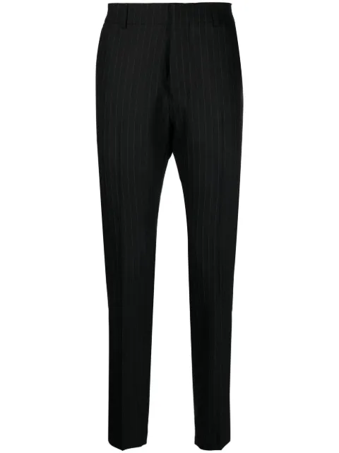 AMI Paris pinstriped tapered trousers Black HTR004289