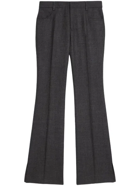 AMI Paris mid-rise flared trousers Grey FTR006285