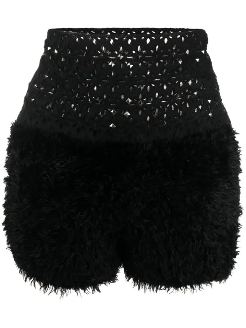 sacai broderie-anglaise studded shorts Black 0800788