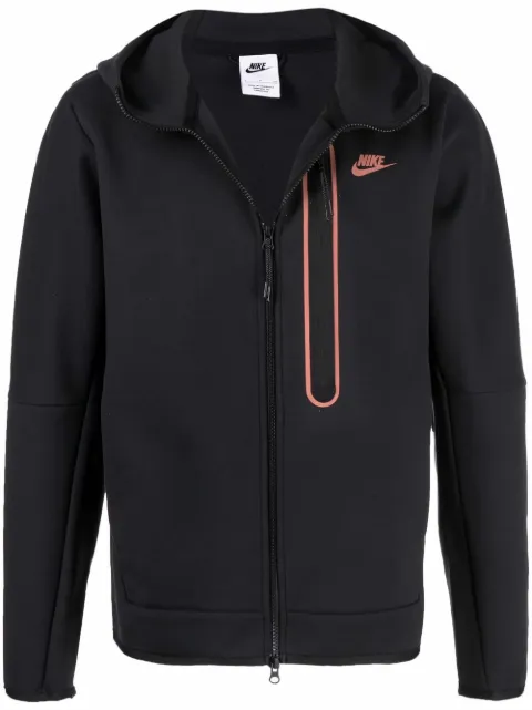 Nike logo-print zip up jacket Black DD4802