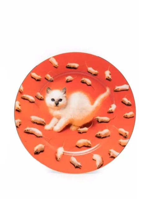 Seletti graphic-print plate Red 16915
