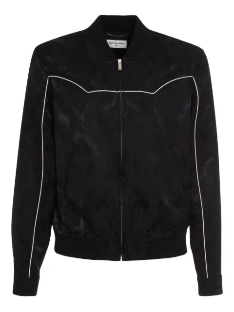 Saint Laurent paisley-print bomber jacket Black 679636Y2E79