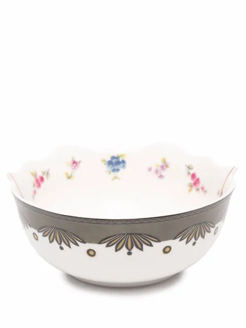 Seletti hybrid contrast-print bowl White 09151