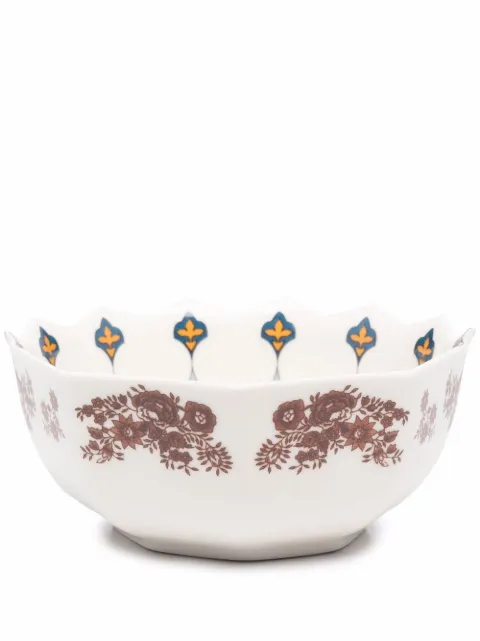 Seletti hybrid contrast-print bowl White 09153