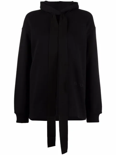 Patou funnel-neck graphic hoodie Black JE0379995