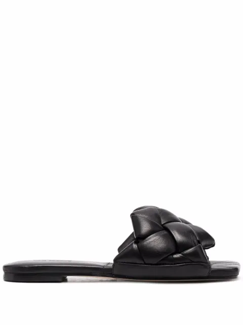Vic Matie square-toe leather sandals Black 1A4210DA10N310101