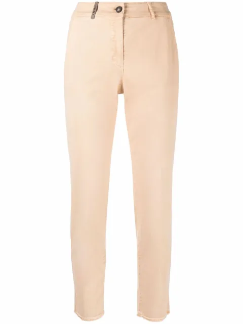 Peserico cropped straight-leg trousers Neutrals P04537T302481