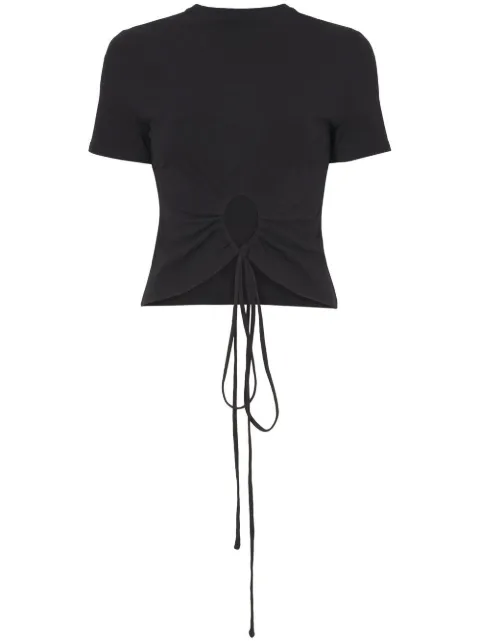 Proenza Schouler White Label cut-out detailed T-shirt Black WL2244326JC152