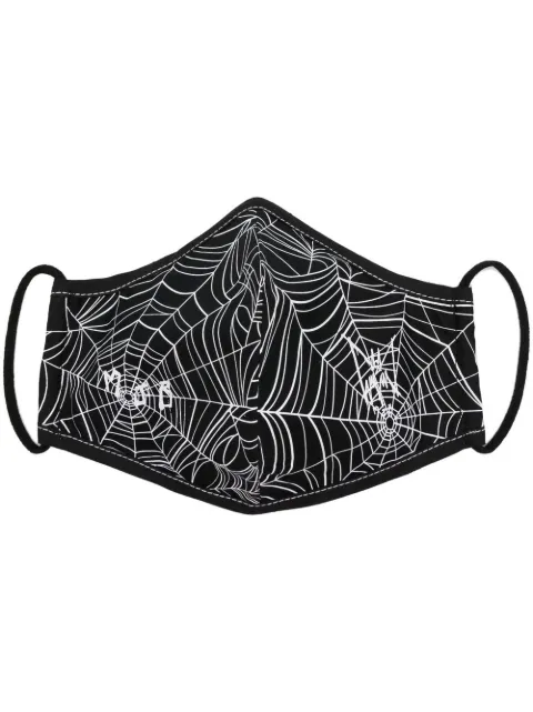 MJB Marc Jacques Burton web-print face mask Black AW21WEBMASK