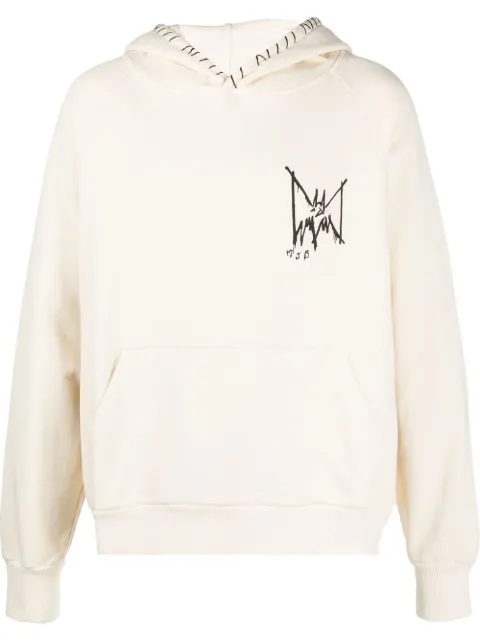 MJB Marc Jacques Burton graphic-print cotton hoodie Neutrals AW21DHDCL