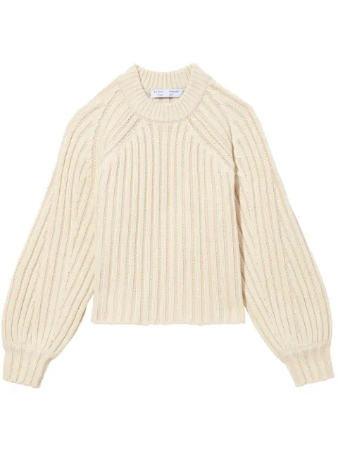 Proenza Schouler White Label plaited rib crewneck jumper Neutrals WL2247827KY257