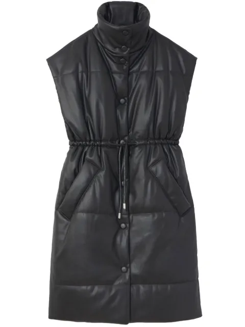 Proenza Schouler White Label padded faux-leather gilet Black WL2241055LR207