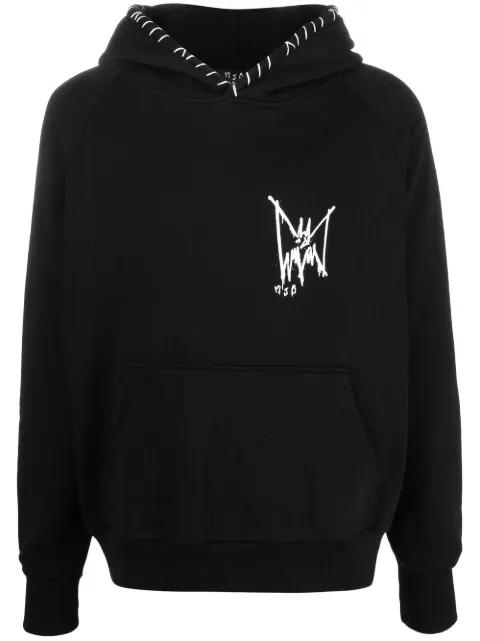 MJB Marc Jacques Burton logo-print long-sleeve hoodie Black AW21DHD