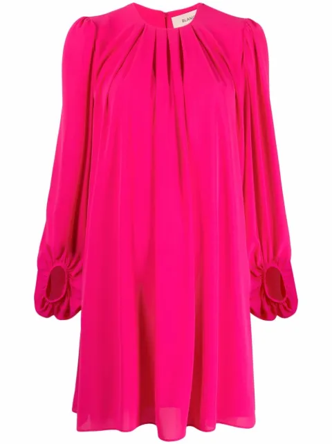 Blanca Vita gathered-detail shift dress Pink ACINETA9582