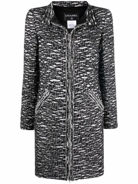 CHANEL Pre-Owned 2010 bouclé zip-up jacket Black CHA2800NX