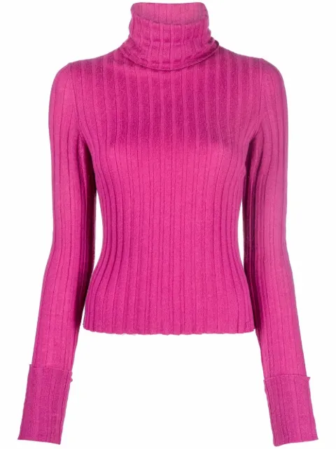 CHANEL Pre-Owned 2004 ribbed knit cashmere jumper Pink CHA600NP