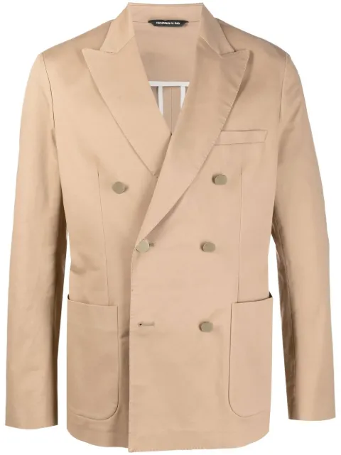 Tonello double-breasted fitted blazer Neutrals 06GW0503216U