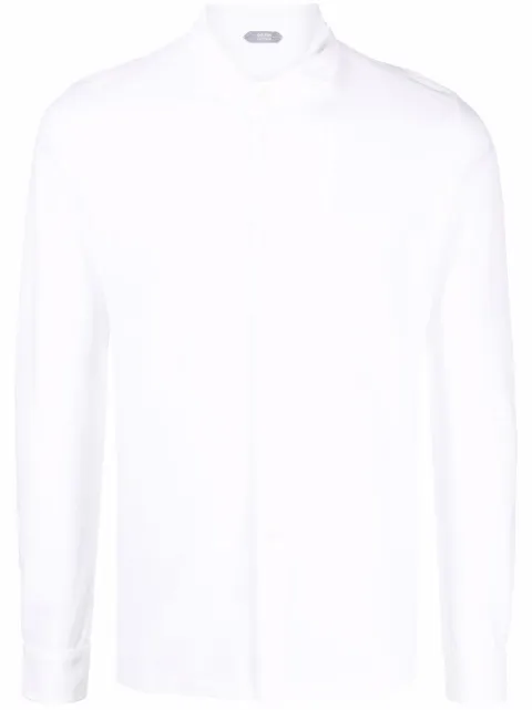 Zanone long-sleeved cotton shirt White 811978Z0380090