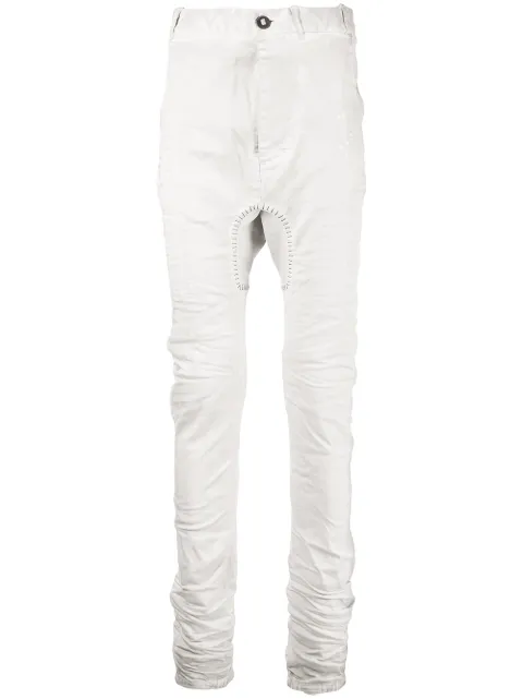 Boris Bidjan Saberi stitch-detail skinny-cut jeans Grey P14SFF1939