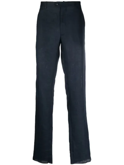 Billionaire linen tailored trousers Blue IABCMRF1530BTE004N